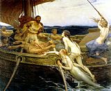 Herbert Paintings - Ulysses and the Sirens by Herbert James Draper